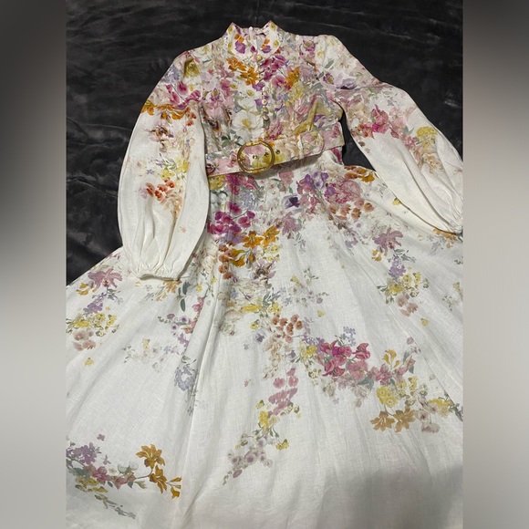 🌸AVAILABLE FOR RENT🌸 Zimmermann Natura Buttoned MIDI Dress - Picture 7 of 10